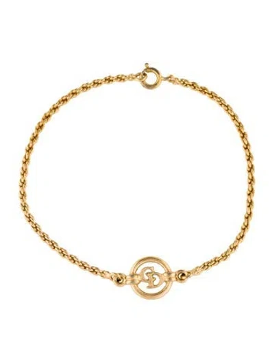 Pre-owned Dior Vintage Cd Station Bracelet, 7" In Multi