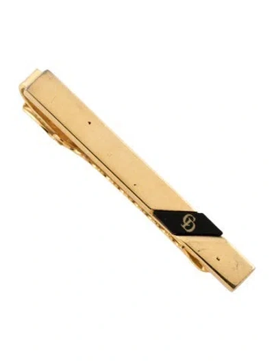 Pre-owned Dior Vintage Cd Tie Clip In Black