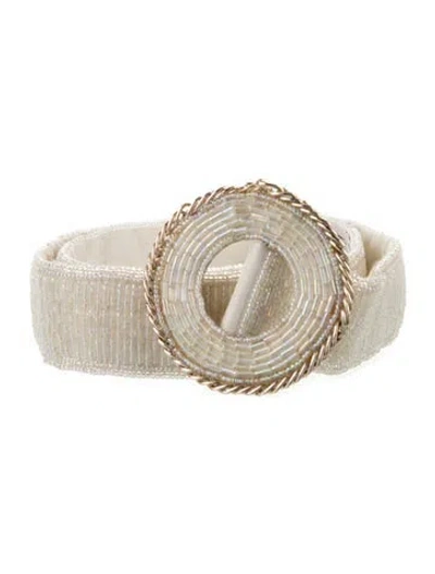 Pre-owned Dior Vintage Ceintures Belt In White