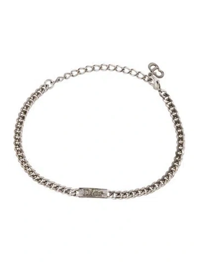 Pre-owned Dior Vintage Chain Link Bracelet, 8.75" In Multi