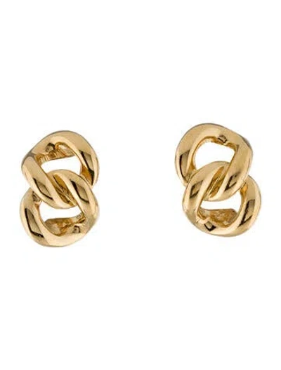 Pre-owned Dior Vintage Chain Link Clip-on Earrings In Multi