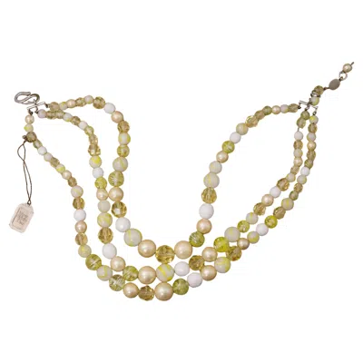 Pre-owned Dior Vintage Choker Necklace By Christian  1960s In Sand