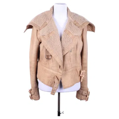 Pre-owned Dior Vintage Christian  By John Galliano 2005 Shearling Coat In Beige