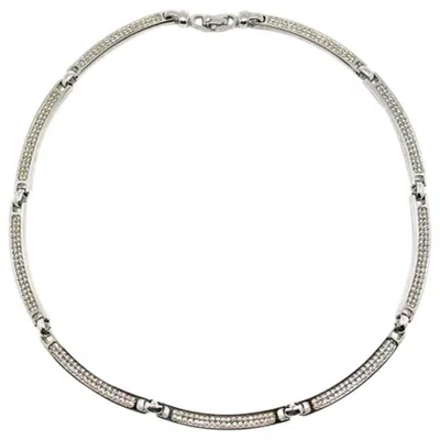 Pre-owned Dior Vintage Christian  Contemporary Silver Crystal Collar 1990s In Multi