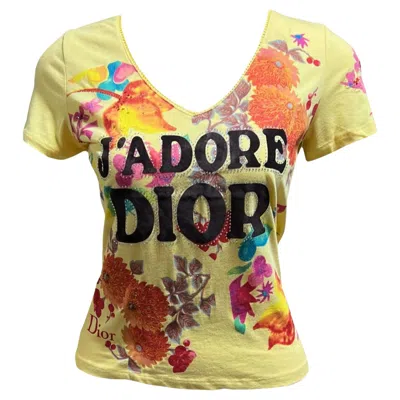 Pre-owned Dior Vintage Christian  - J'adore  Comic Relief Shirt In Sand