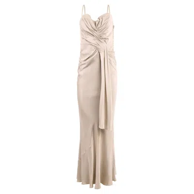 Pre-owned Dior Vintage Christian  S/s 2008 White Silk Gown