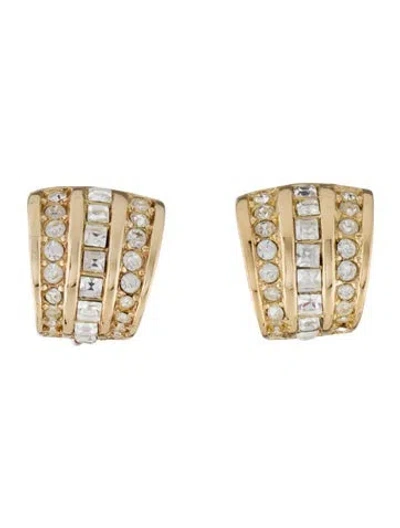 Pre-owned Dior Vintage Clip-on Earrings In Multi