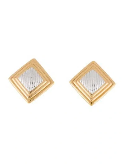Pre-owned Dior Vintage Clip-on Earrings In Multi