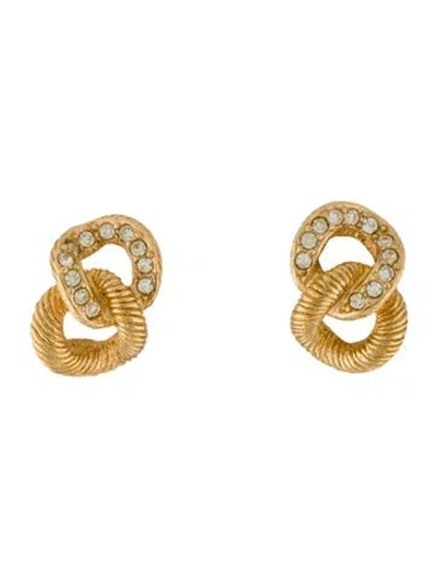 Pre-owned Dior Vintage Clip-on Earrings In Multi