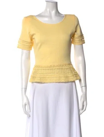 Pre-owned Dior Vintage Crew Neck Top In Yellow