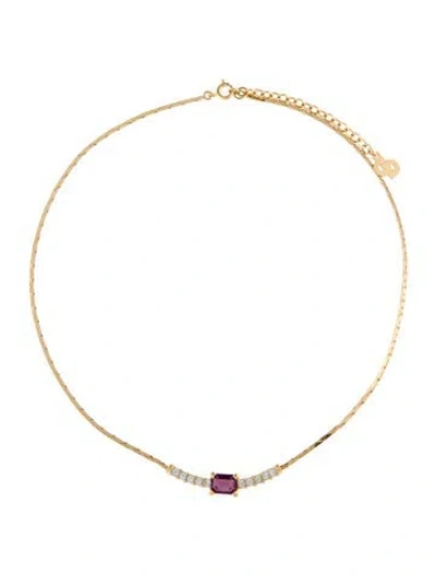 Pre-owned Dior Vintage Crystal Choker Necklace, 16.25" In Multi