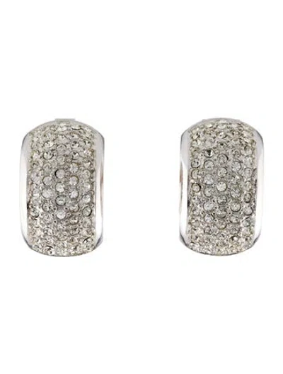 Pre-owned Dior Vintage Crystal Clip-on Earrings In Multi