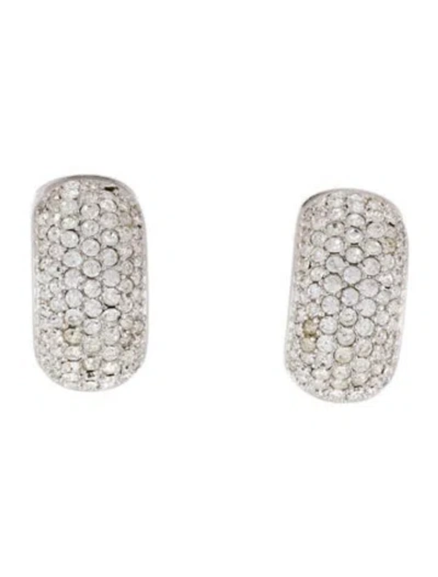 Pre-owned Dior Vintage Crystal Clip-on Earrings In Transparent