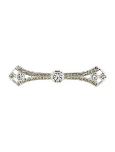 Pre-owned Dior Vintage Crystal Pin Brooch In Multi