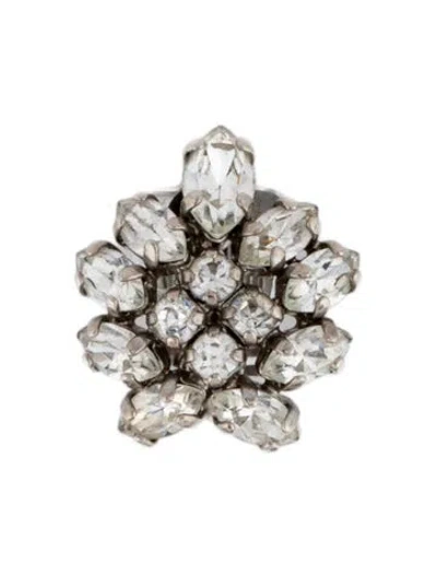 Pre-owned Dior Vintage Crystal Single Clip-on Earring In Multicolor