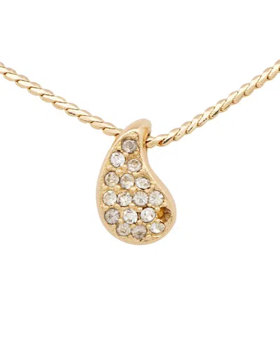 Pre-owned Dior Vintage Crystal Teardrop Necklace (authentic Pre-loved)