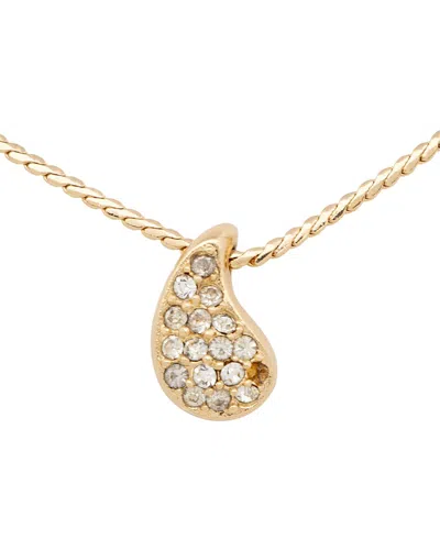 Pre-owned Dior Vintage Crystal Teardrop Necklace (authentic Pre-loved)