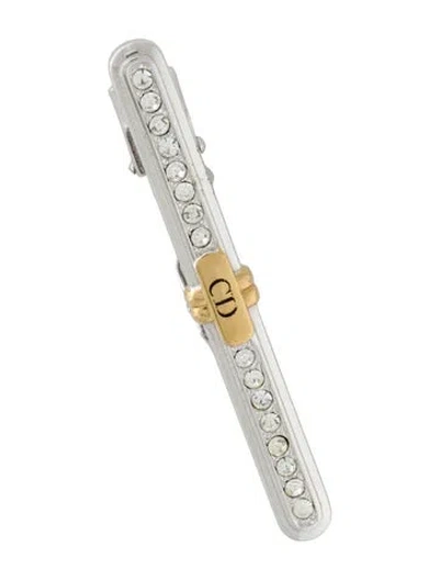 Pre-owned Dior Vintage Crystal Tie Clip In Multi