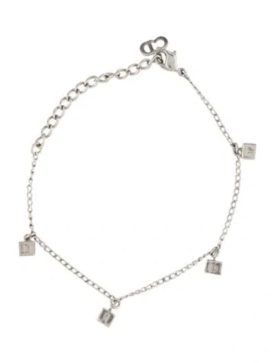 Pre-owned Dior Vintage Cube Charm Bracelet, 8.75" In Multi