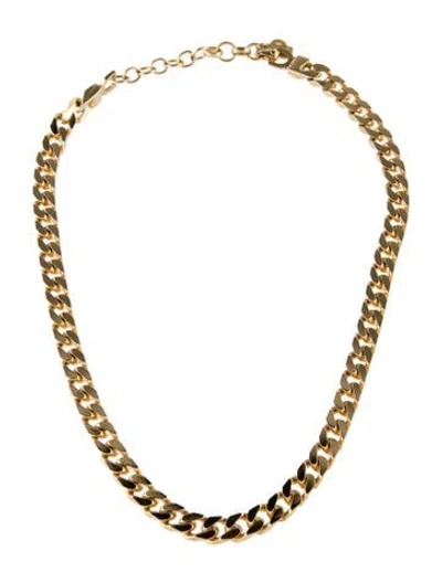 Pre-owned Dior Vintage Curb Chain Necklace, 17.5" In Multi