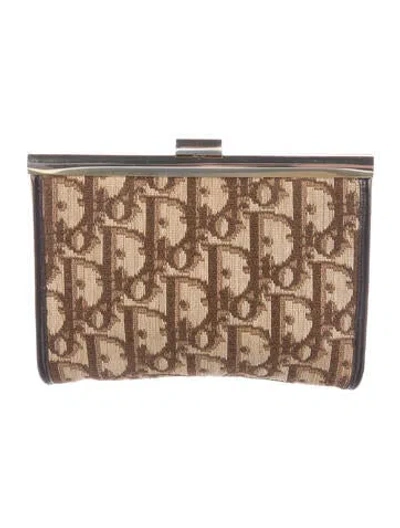 Pre-owned Dior Vintage Issimo Pattern Card Holder In Brown