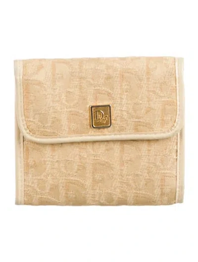 Pre-owned Dior Vintage Issimo Pattern Compact Wallet In Neutral