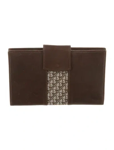 Pre-owned Dior Vintage Issimo Pattern French Purse In Brown