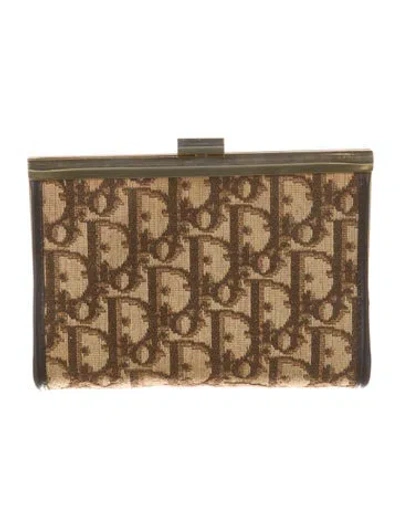 Pre-owned Dior Vintage Issimo Pattern French Purse In Brown