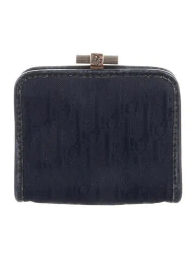 Pre-owned Dior Vintage Issimo Pattern Wallet In Blue