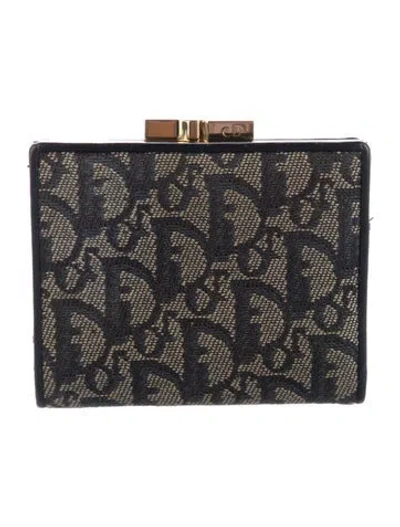 Pre-owned Dior Vintage Issimo Pattern Wallet In Grey