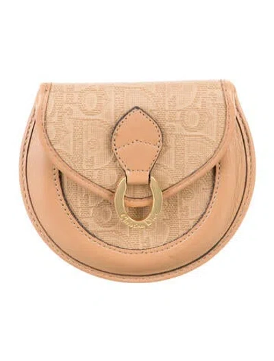 Pre-owned Dior Vintage Issimo Pattern Wallet In Neutral
