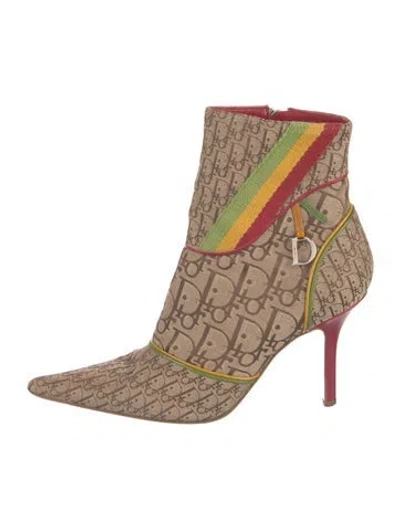 Pre-owned Dior Vintage Issimo Rasta Boots In Brown/neutrals
