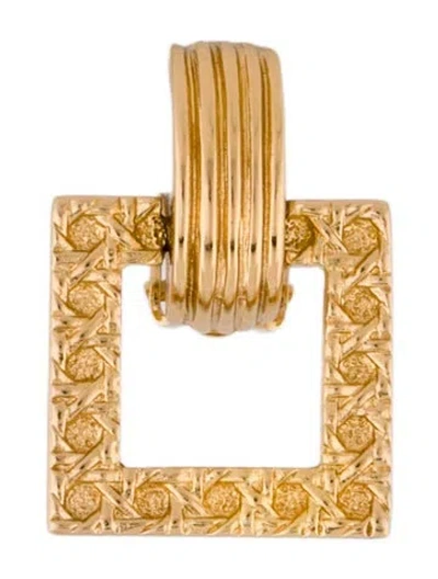 Pre-owned Dior Vintage Door Knocker Clip-on Single Earring In Multi