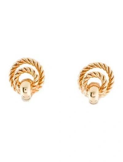 Pre-owned Dior Vintage Double Rope Clip-on Earrings In Multi