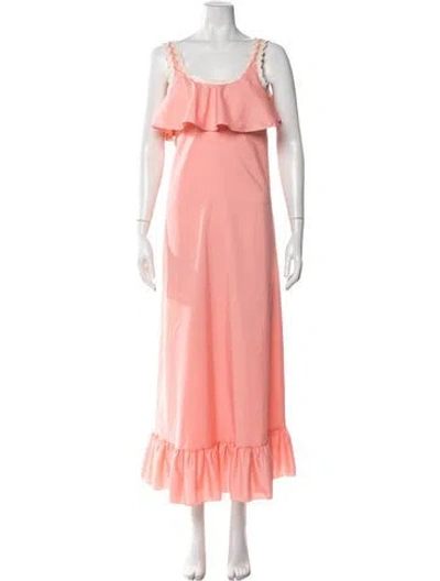 Pre-owned Dior Vintage Embroidered Accent Nightgown In Pink