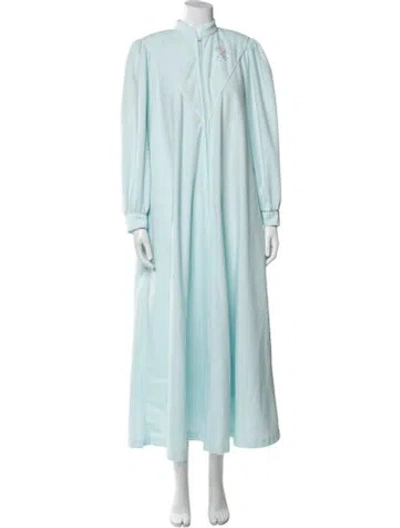 Pre-owned Dior Vintage Embroidered Accent Pajamas In Blue