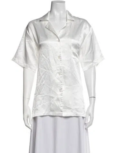 Pre-owned Dior Vintage Embroidered Accent Pajamas In Neutrals