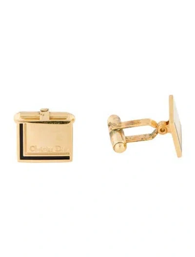 Pre-owned Dior Vintage Enamel Cufflinks In Multi