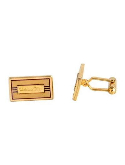 Pre-owned Dior Vintage Enamel Cufflinks In Multicolor