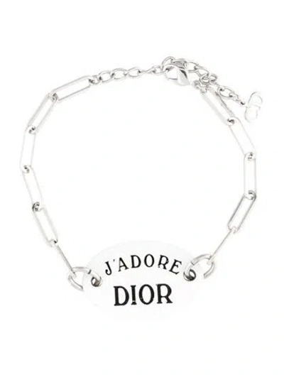 Pre-owned Dior Vintage Enamel Station Bracelet, 7" In Multi