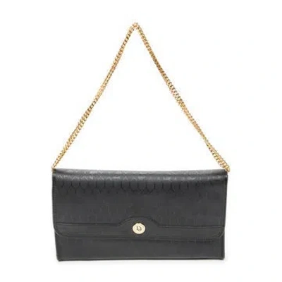 Pre-owned Dior Vintage Flap Chain Clutch Null In Black