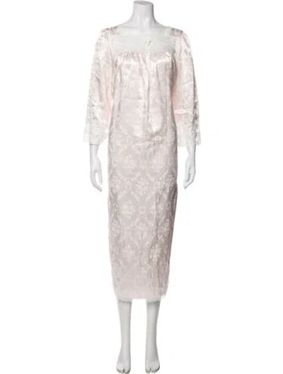 Pre-owned Dior Vintage Floral Print Nightgown In Pink