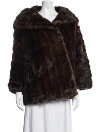 Pre-owned Dior Vintage Fur Coat In Brown