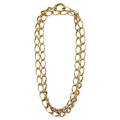 Pre-owned Dior Vintage Gold-plated Christian  Necklace With Large Chains