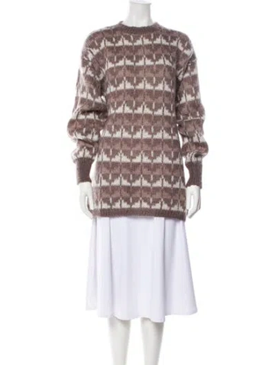 Pre-owned Dior Vintage Kid Mohair Sweater In Brown