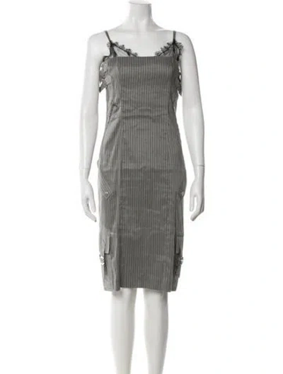 Pre-owned Dior Vintage Knee-length Dress In Gray