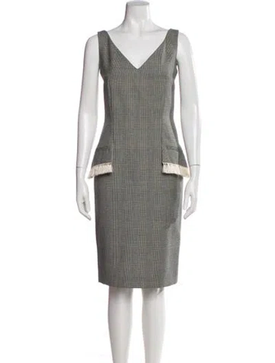 Pre-owned Dior Vintage Knee-length Dress In Gray