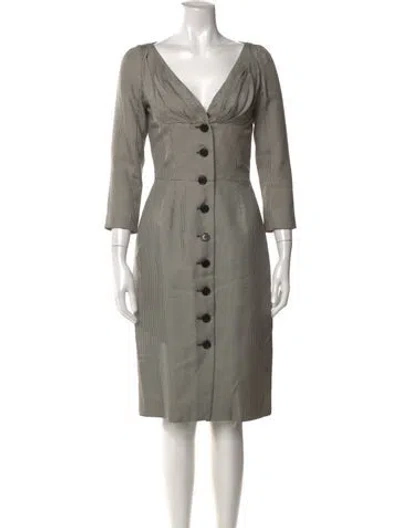 Pre-owned Dior Vintage Knee-length Dress In Gray