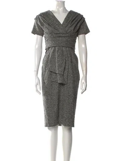 Pre-owned Dior Vintage Knee-length Dress In Gray