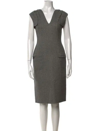 Pre-owned Dior Vintage Knee-length Dress In Grey